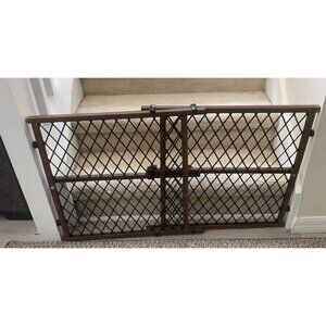 New Position & Lock Baby Gate, Pressure-Mounted, Farmhouse Collection